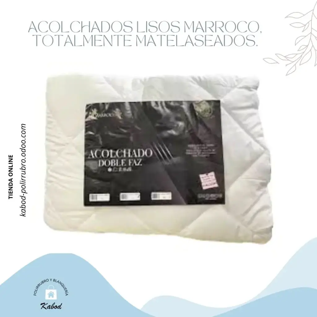 acolchado Marroco blanco doble faz full size