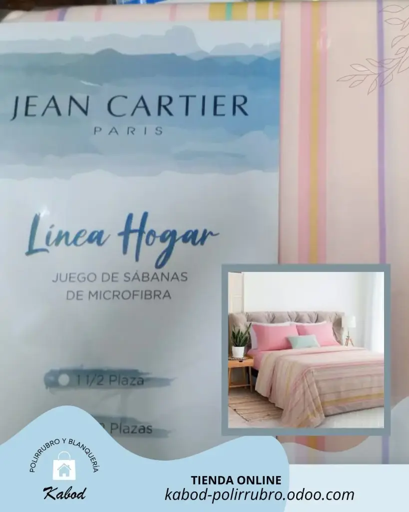 Línea hogar microfibra * Sabanas Jean Cartier