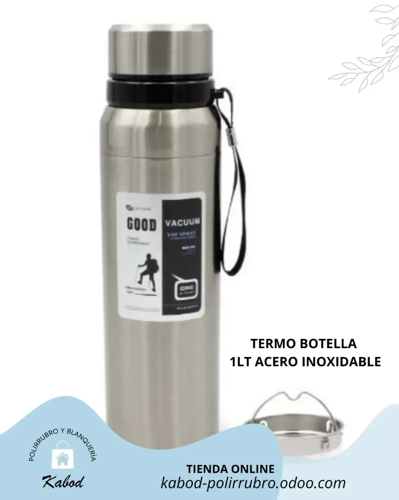 TERMO BOTELLA 1LT ACERO INOXIDABLE