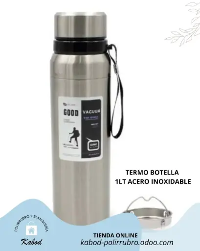 TERMO BOTELLA 1LT ACERO INOXIDABLE